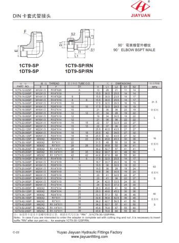 メトリックオスBSPTエルボチューブ継手