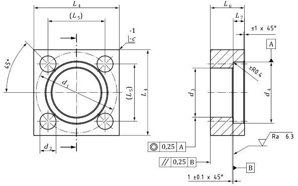 Metric Square Hydraulic Flange